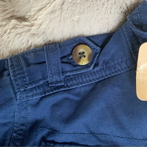 CRAZY 8 Girls Utility Cargo Jacket Below Hip Zip Up Velcro Sz S 5/6 Navy Blue - Picture 11 of 15